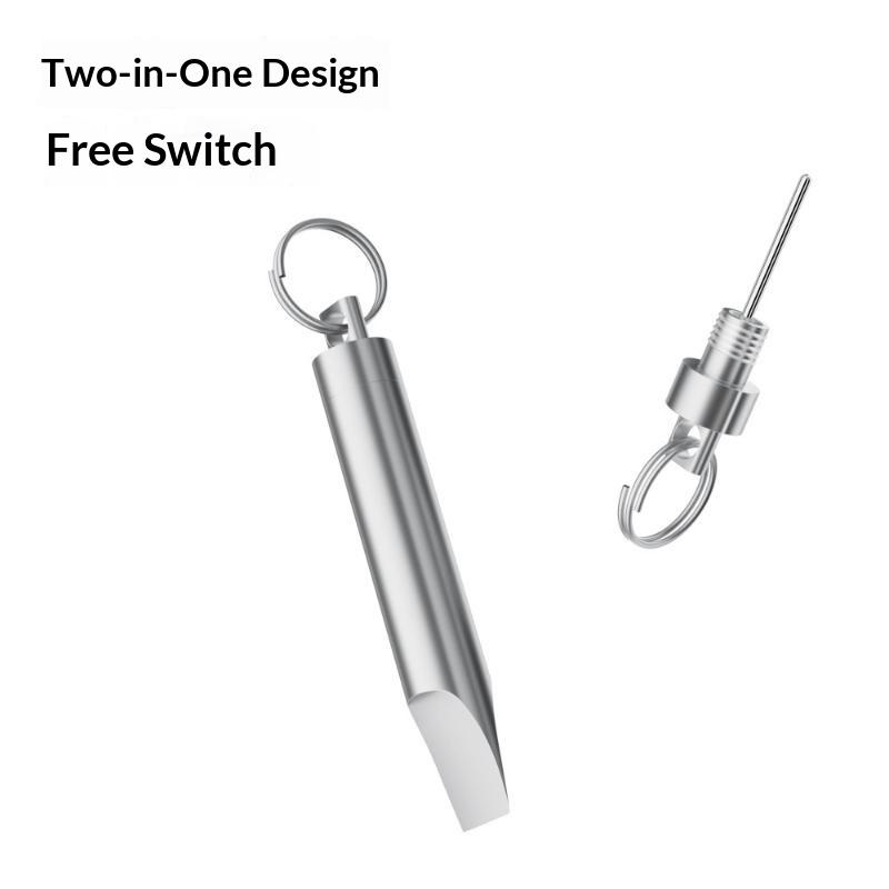 Edc Daily Carry - Zilveren aluminiumlegering 2-in-1 sleutelhanger gadget doosopener