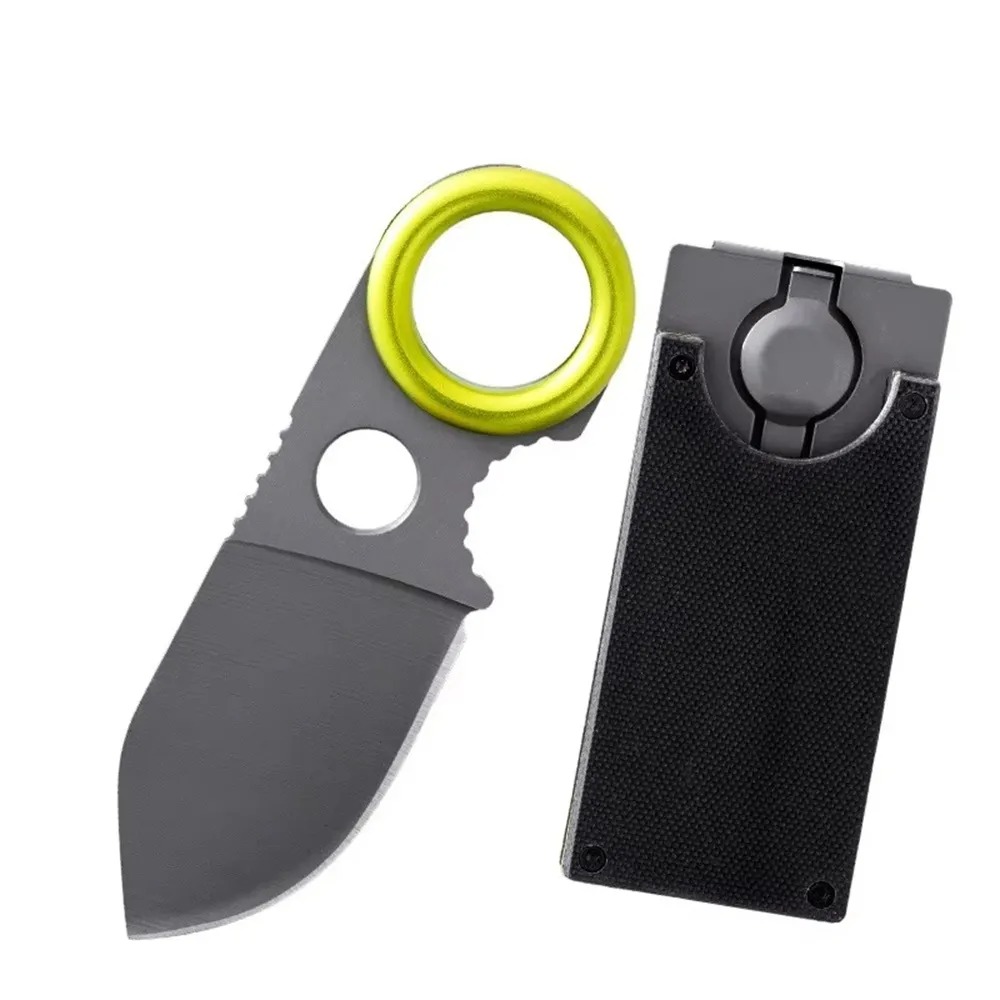 Edc Carry Fixed Blade - Mini EDC-ringmes met vast mes, roestvrijstalen