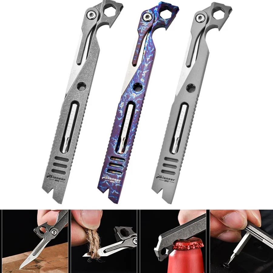 Titanium Pry Bar - Tc4 Titaniumlegering Koevoet Multifunctionele Schroevendraaier Scalpel