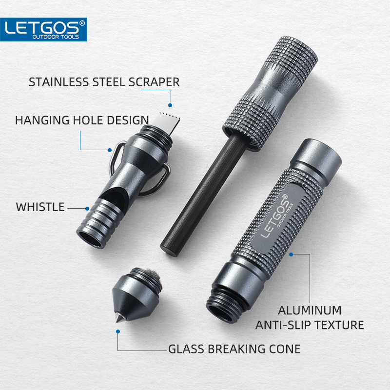 Ferro Rod Striker - Nieuwe waterdichte overlevingsfluit met hoge decibels,