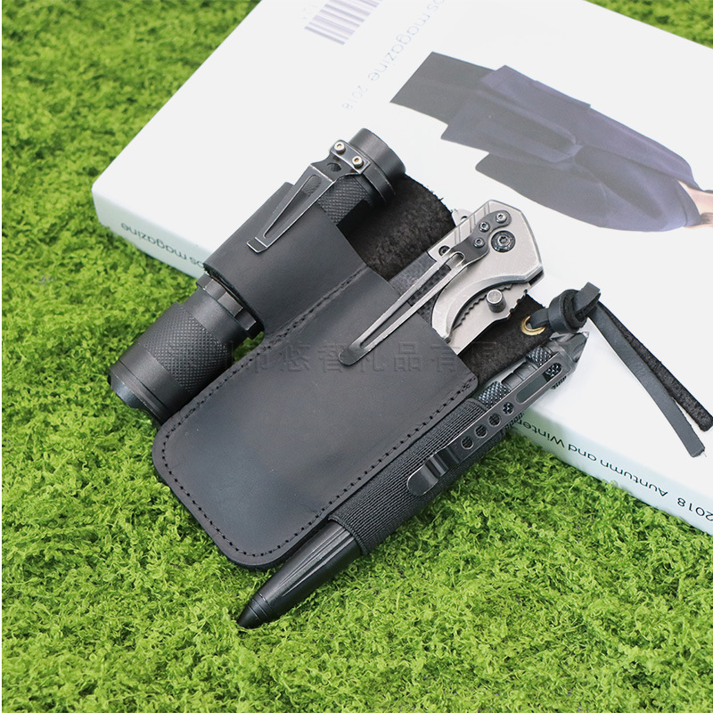 Leren EDC gereedschapstas, out - Edc Carry Pocket recensie en prijs