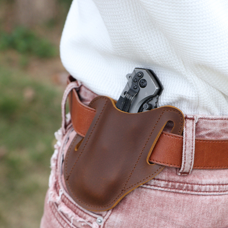 Leren EDC gereedschapstas, out - Edc Carry Pocket recensie en prijs
