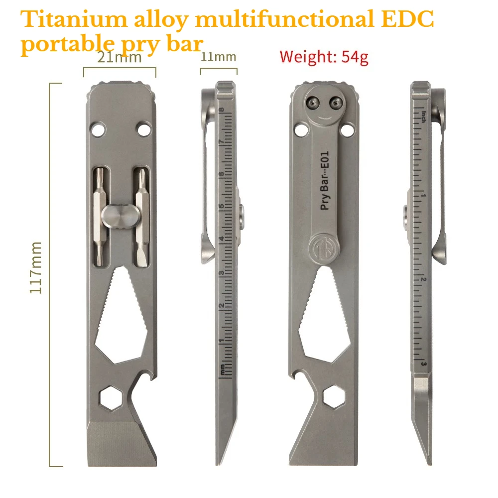 Multifunctionele titaniumleger - Titanium Pry Bar recensie en prijs